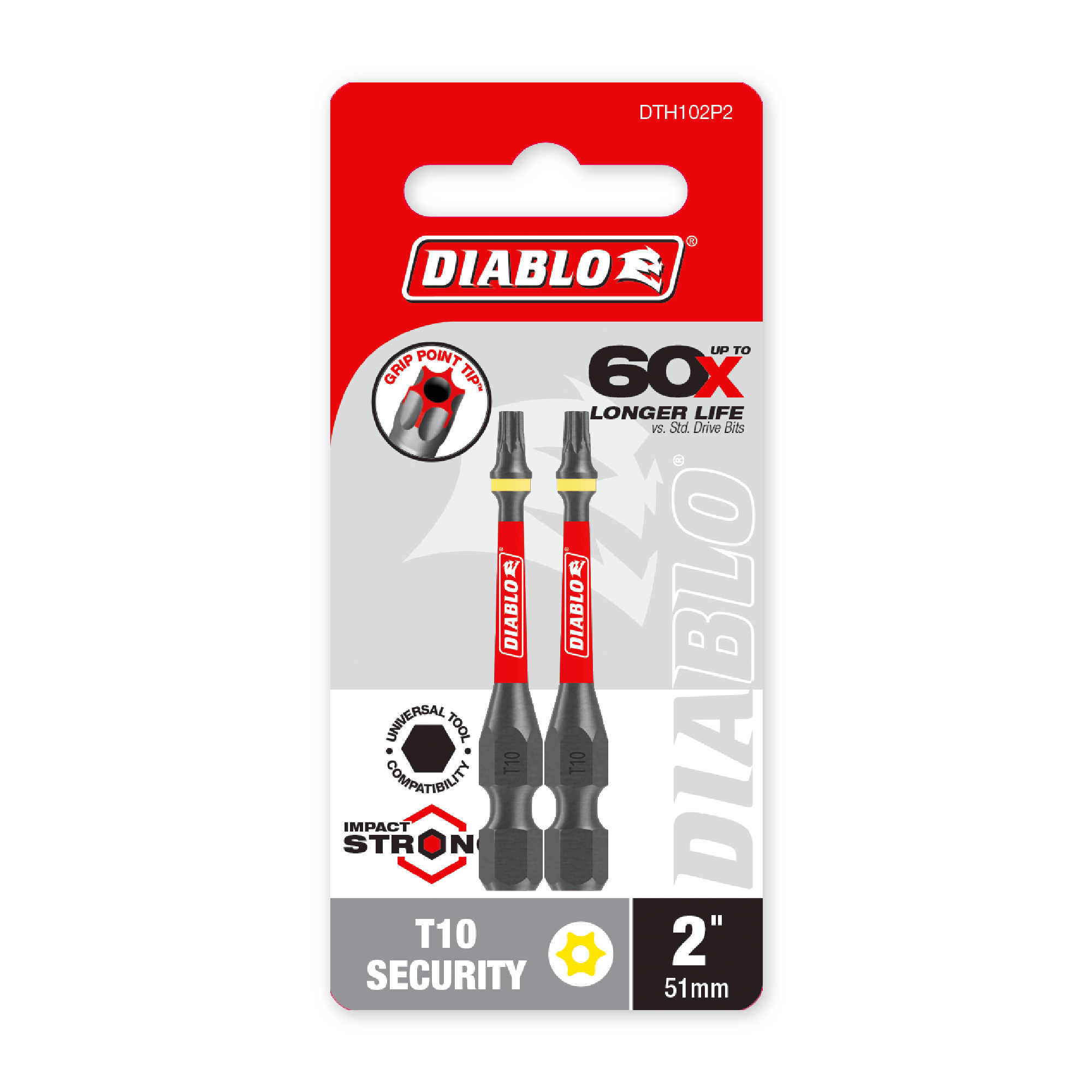 Diablo 2 in. Torx Security T10 Drive Bit in its retail packaging, ready for the job box or tool bag