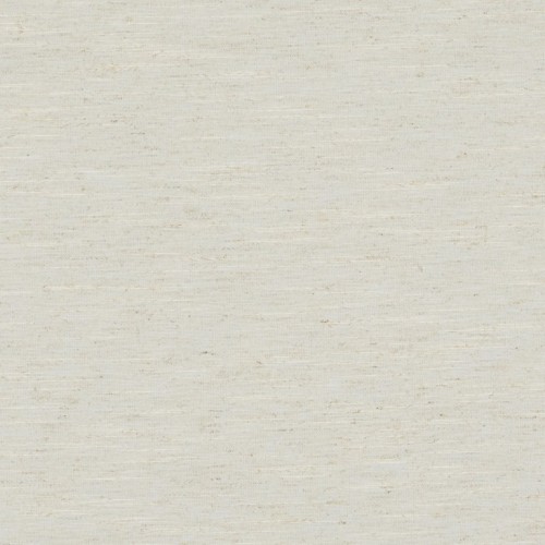 Beige woven linen fabric with horizontal slub texture; covering surface evenly and revealing subtle irregular threads and flecks; shown close-up under soft, diffuse lighting in a neutral, minimal setting.