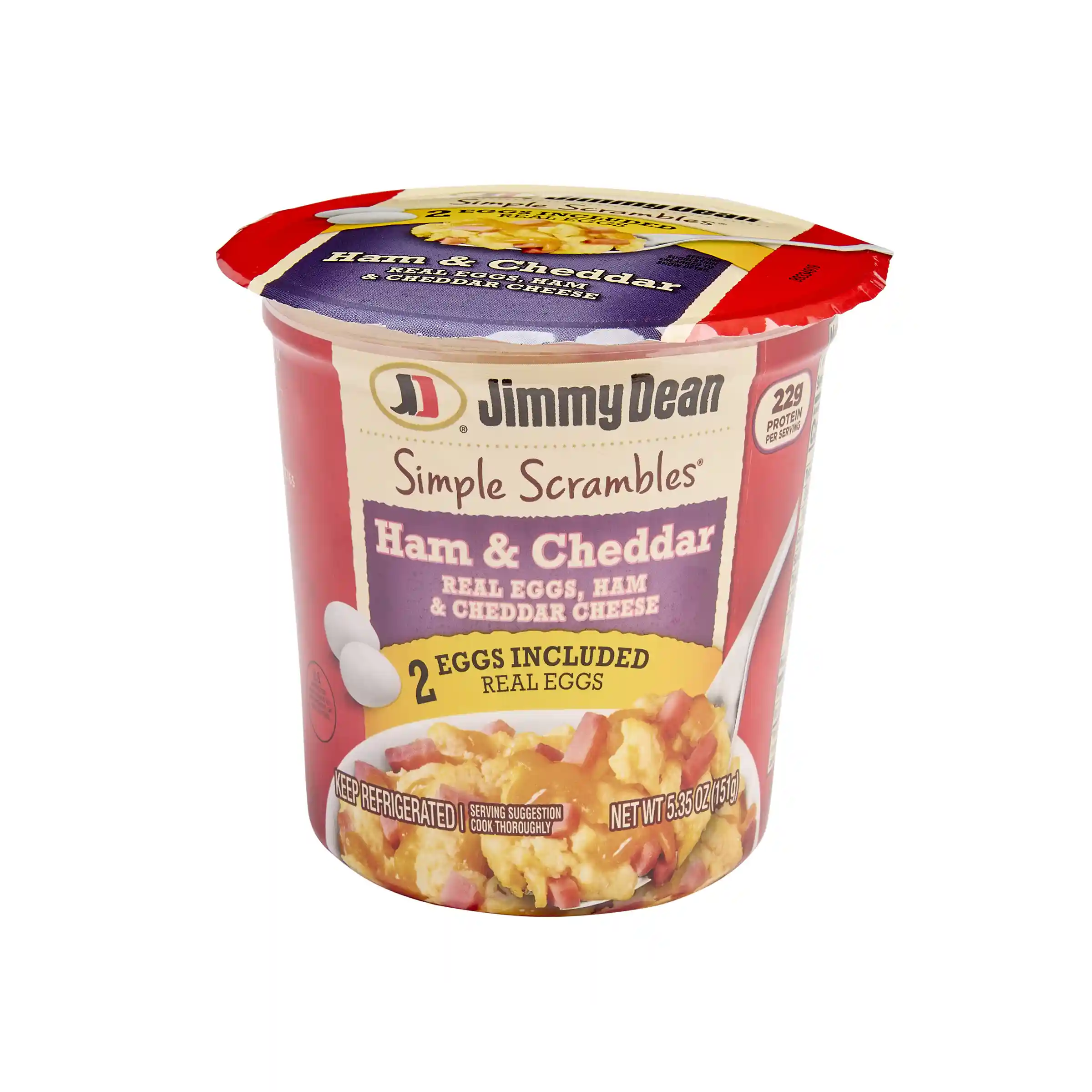 Jimmy Dean Simple Scrambles Ham and Cheddar Cheese, 5.35 oz. _image_2
