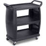 Carlisle, 3 Shelf Bussing Cart, Black