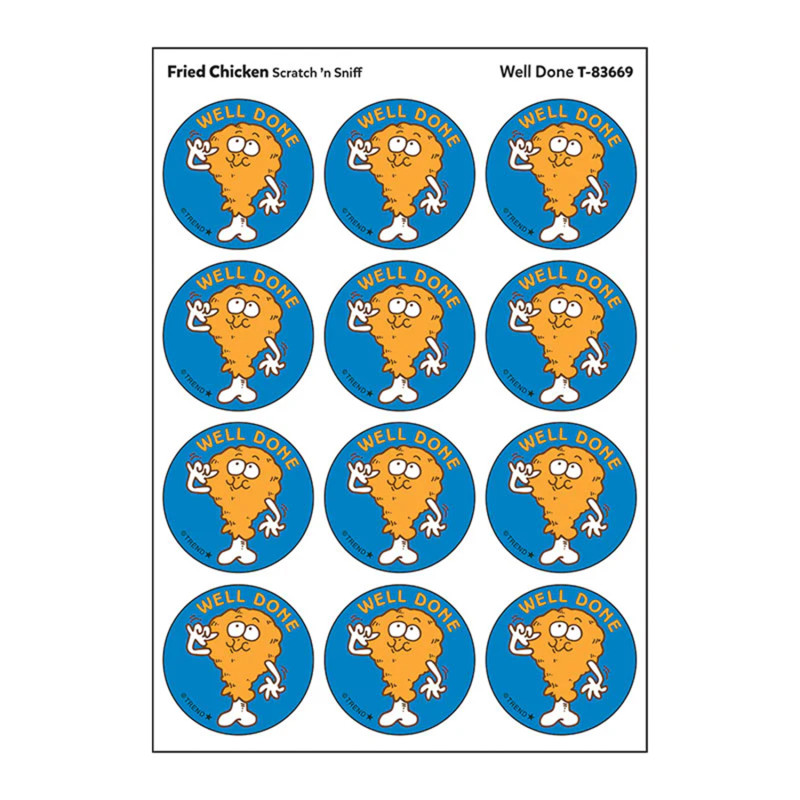 Well Done/ Fried Chicken Scent Stickers, 24 ct.
