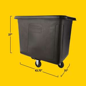 RUB4616BK, Rubbermaid Commercial, Cube Truck, 16 cu ft, Black
