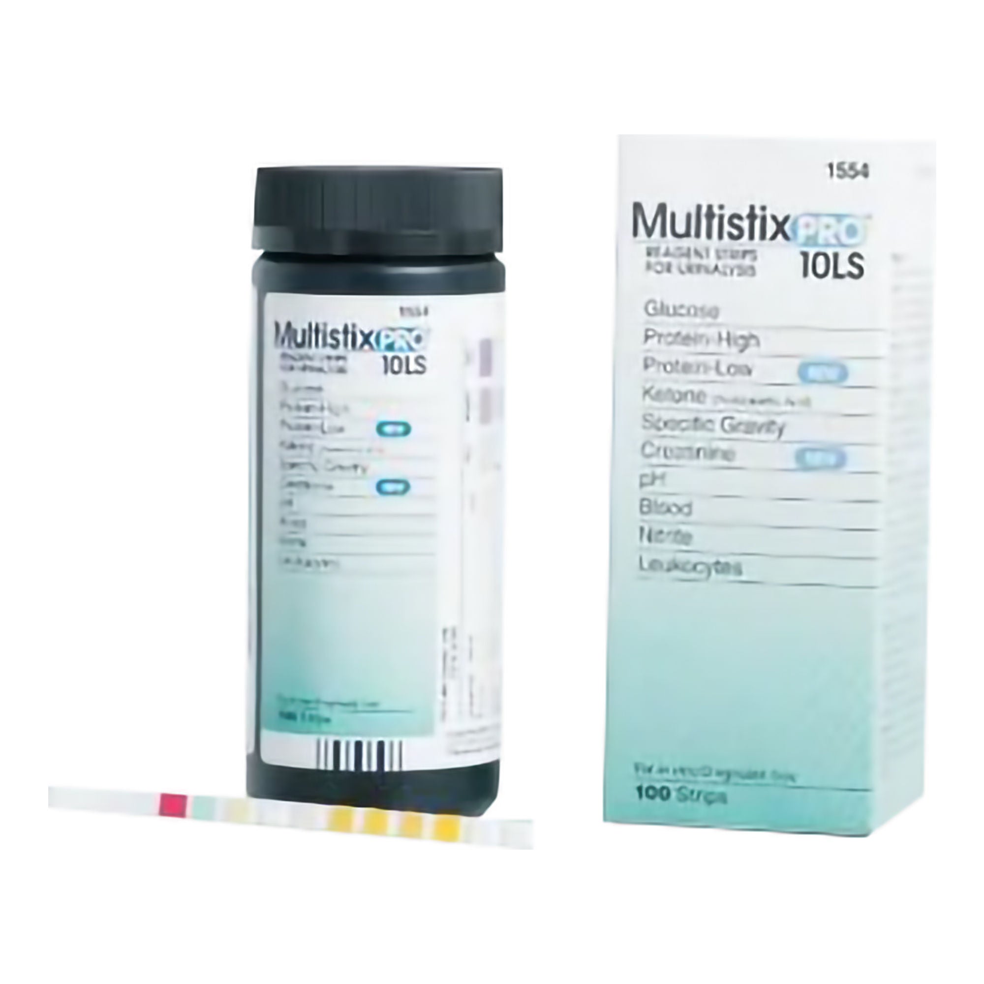 Urinalysis Reagent Multistix® Blood, Creatinine, Glucose, Ketone, Leukocytes, Nitrite, pH, Protein, Specific Gravity For Clinitek 50 Urine Chemistry Analyzer