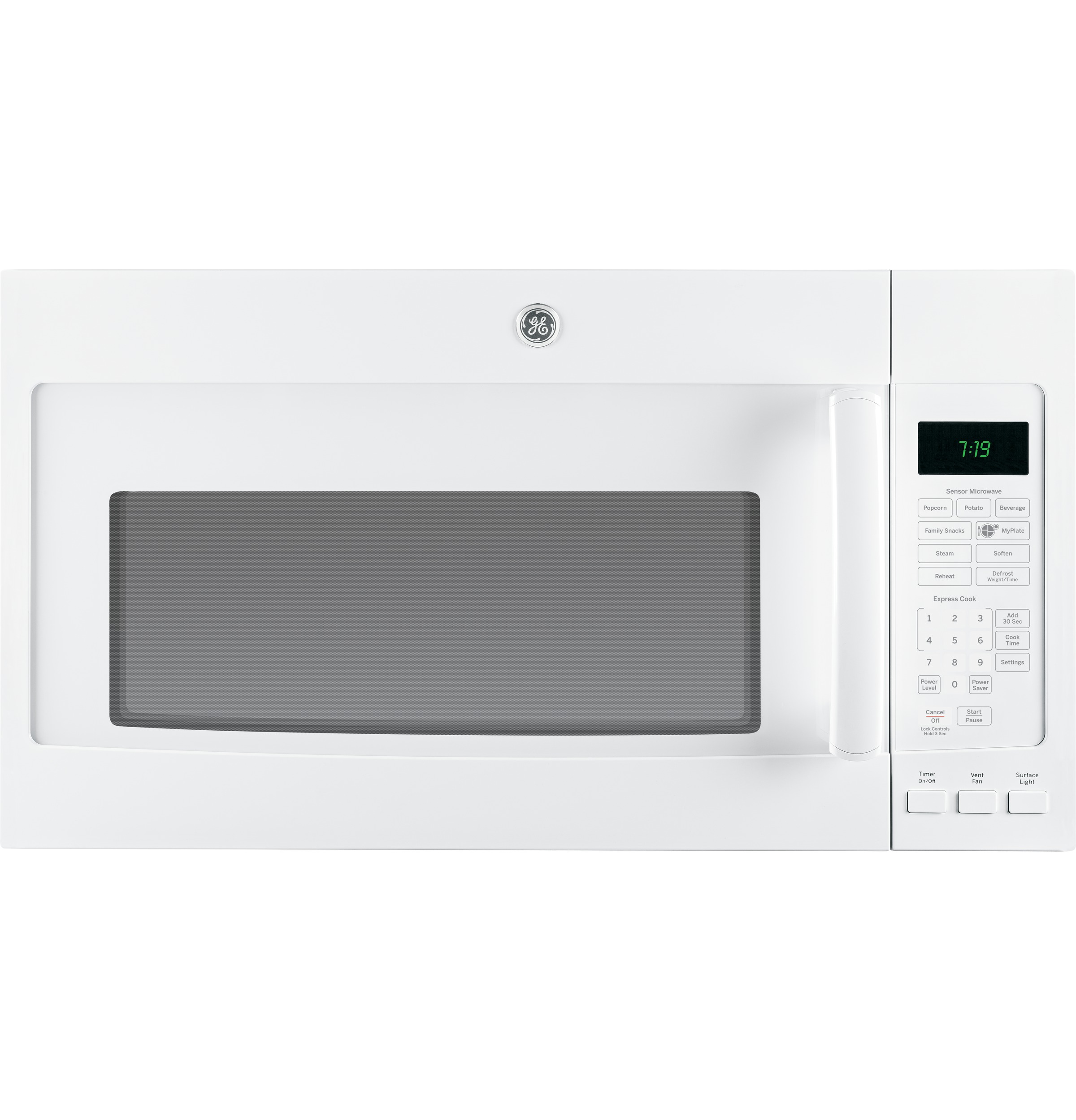 GE® Series 1.9 Cu. Ft. Over-the-Range Sensor Microwave Oven with Recirculating Venting