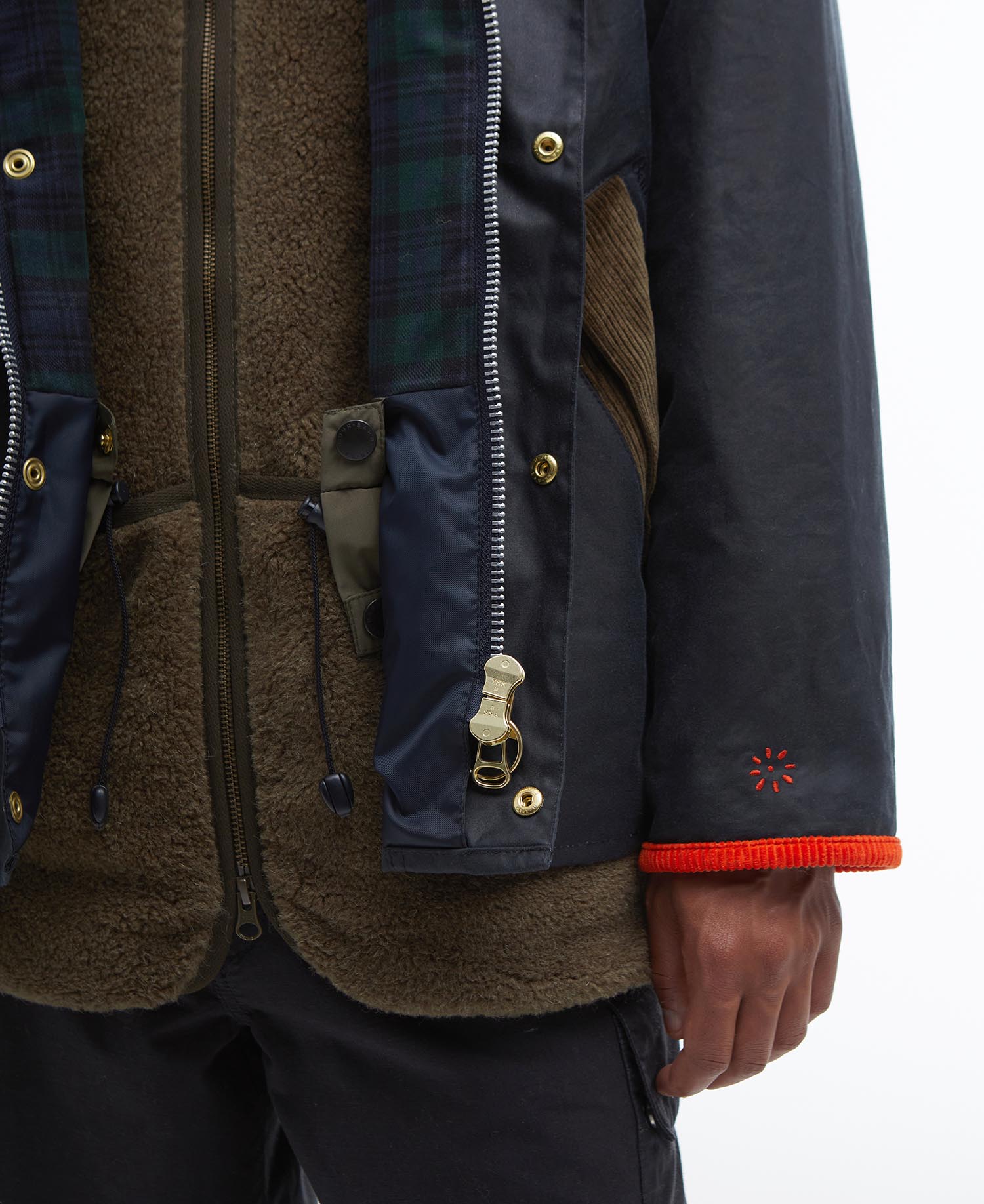 Barbour x Flower Mountain Oversized Transport Waxed Jacket image number 7