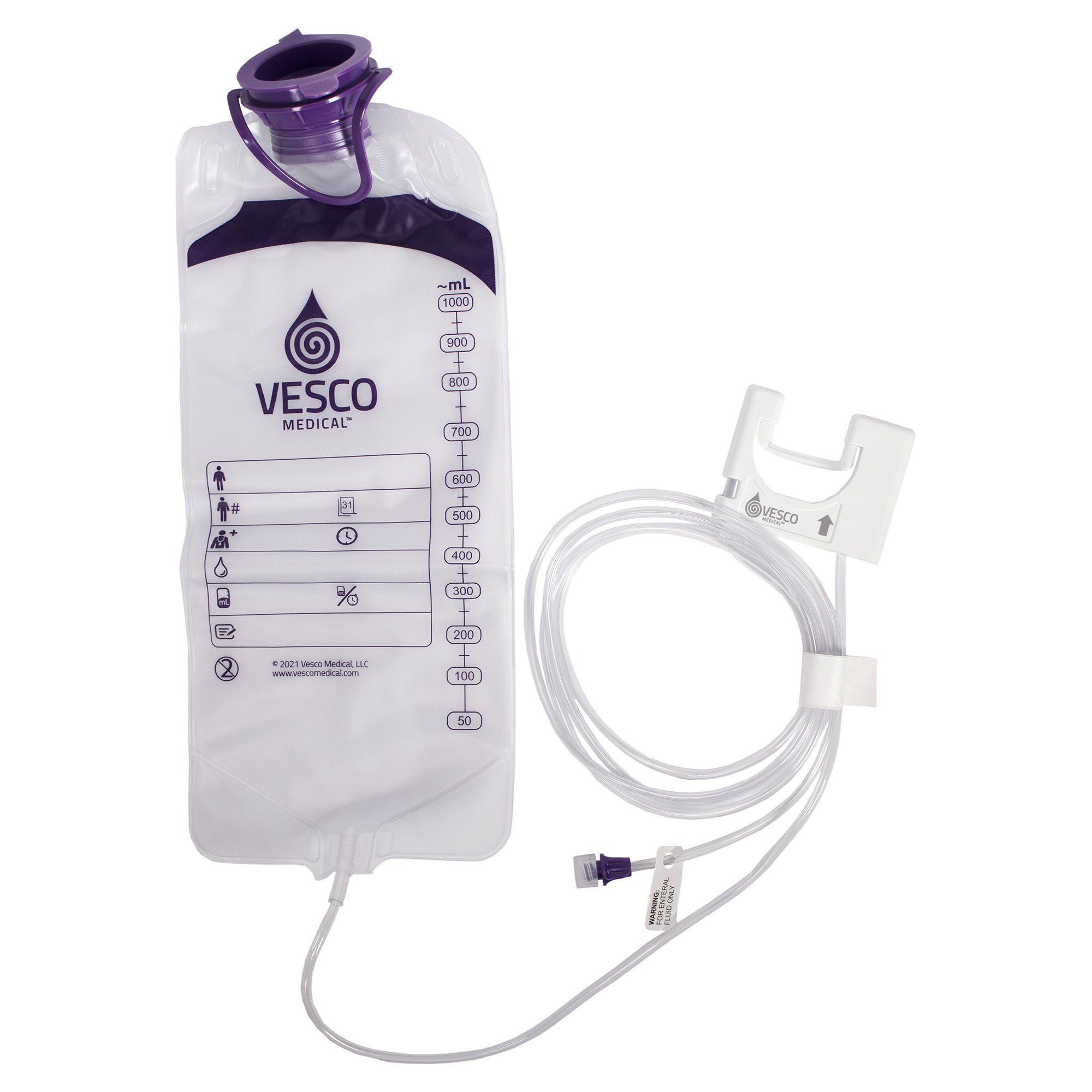 Vesco Medical FEED SET, Q PUMP ENFIT PVC W/1000ML BAG (30/CS)