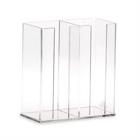 Media Plate Holder Rack 4 X 8 X 9 Inch Clear Acrylic 2 Place Capacity