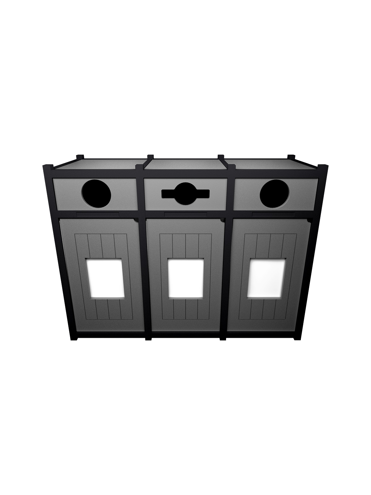 VISION – Triple – Unit – Circle-Mixed-Circle – Grey-Black
