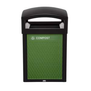 Rubbermaid Commercial, Decorative Plastic Compost Panels, Medium, Green, 4/Case
