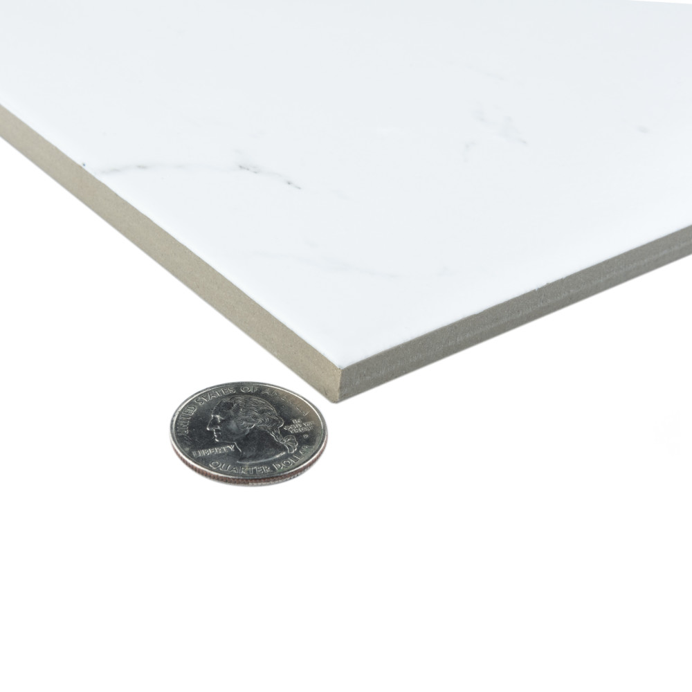 Timeless Calacatta 9-3/4 in. x 9-3/4 in. Porcelain Floor and Wall Tile