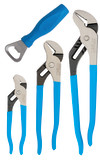 GS-3H 3pc Tongue & Groove Pliers Set with Bottle Opener