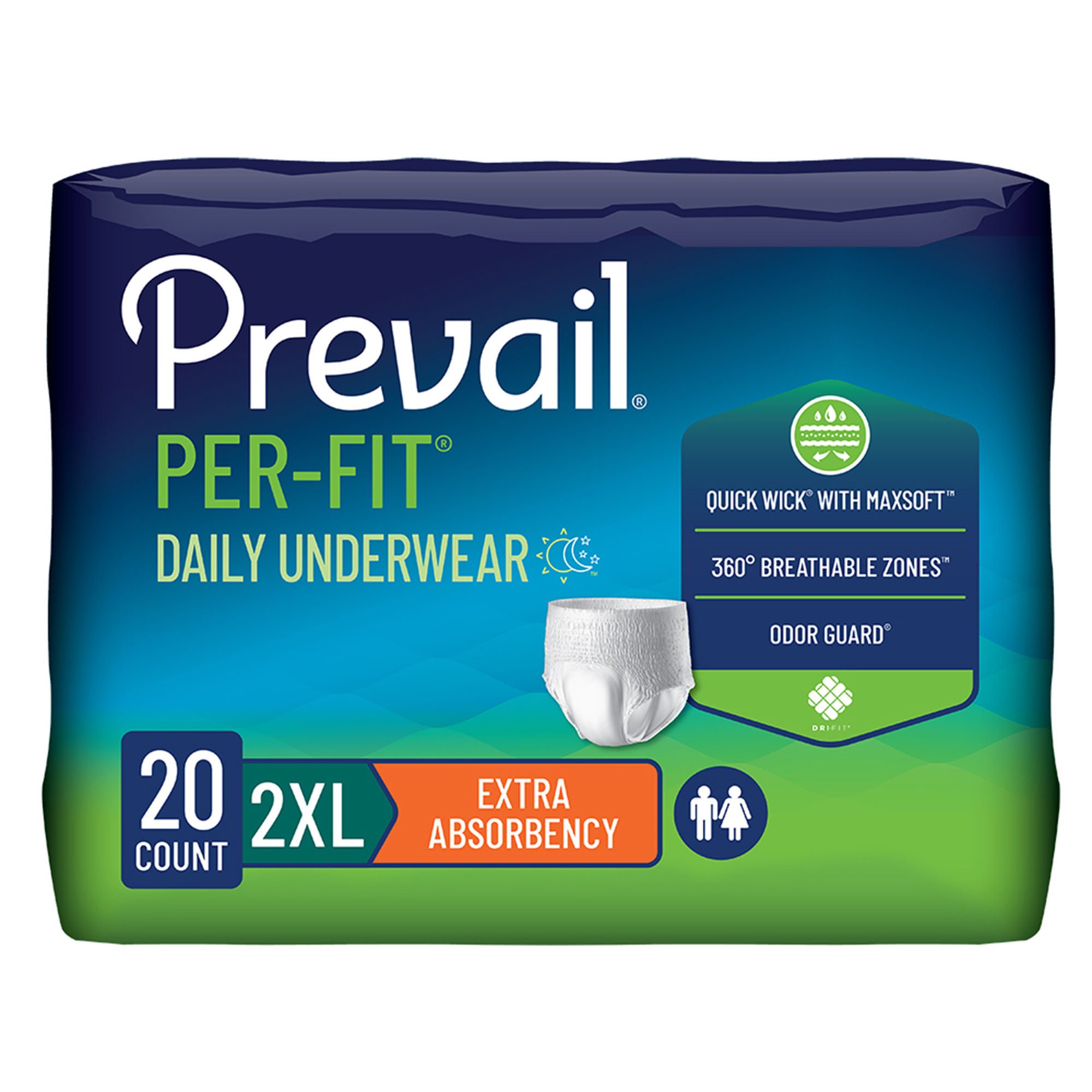 Prevail Per-Fit® Daily Underwear, 2X-Large