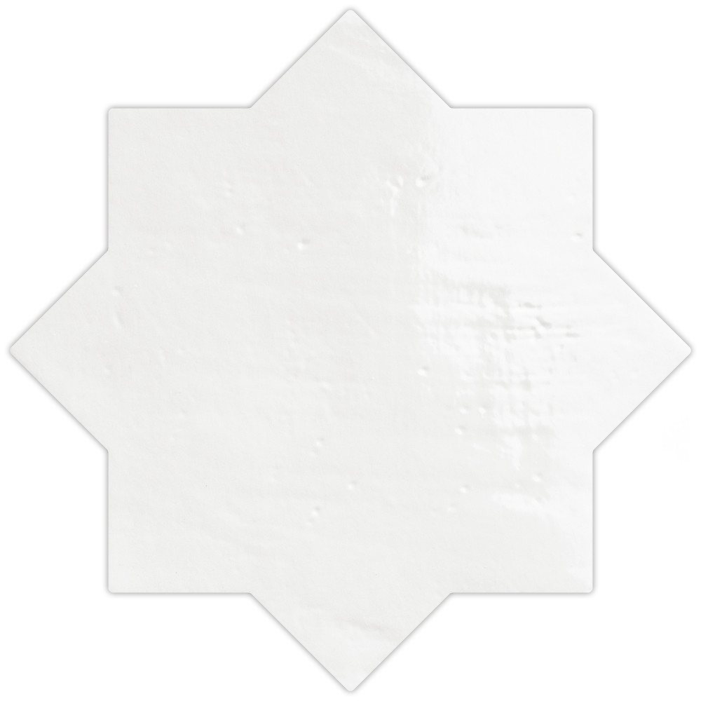 Argile Star Bianco 7 in. x 7 in. Porcelain Floor and Wall Tile
