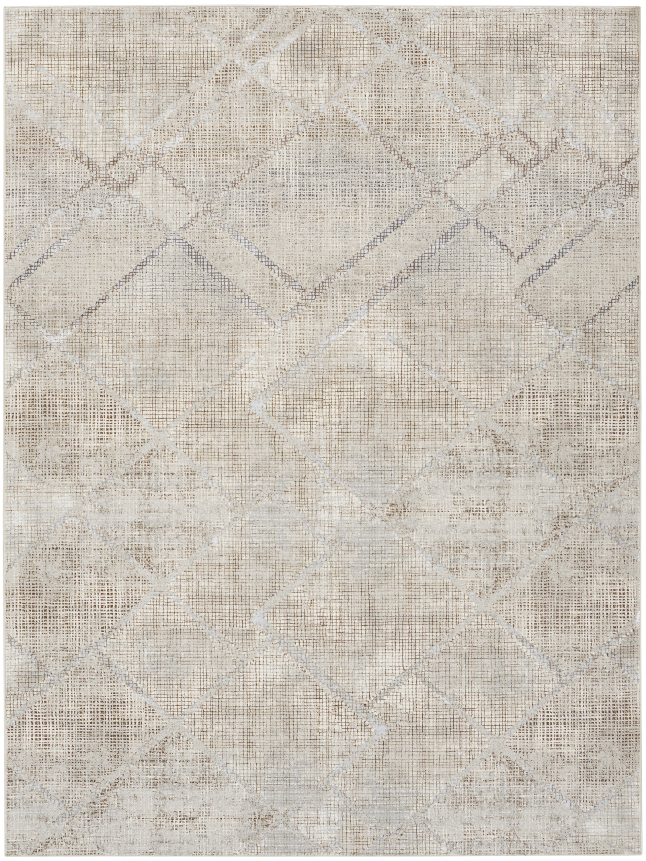 Nourison Sparkle 7'10" x 9'10" Grey Mocha Modern Indoor Rug