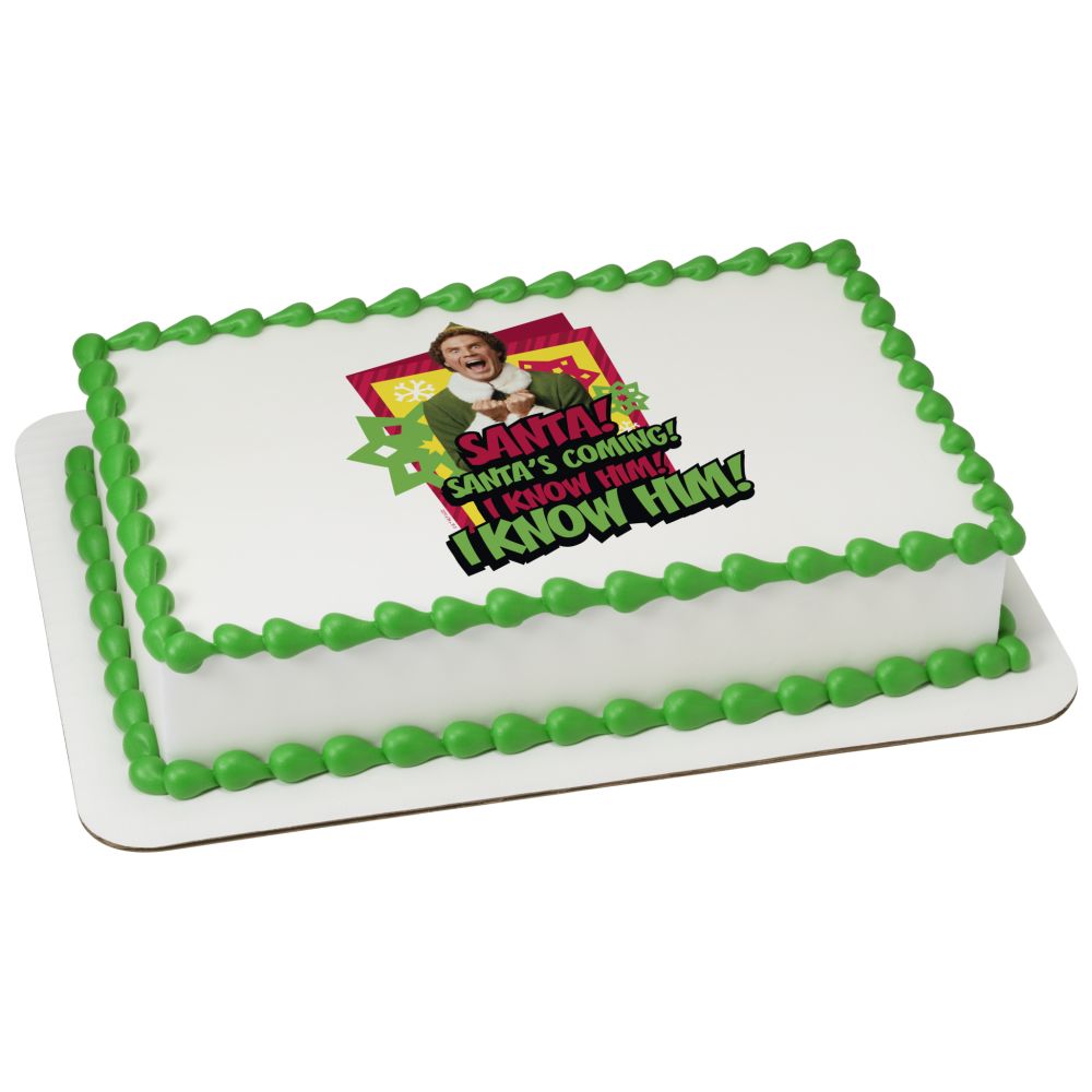 Image Cake Elf the Movie Santa's Coming!
