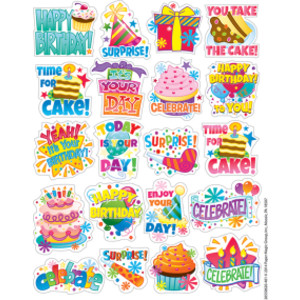 Birthday Theme Stickers, Pack of 120