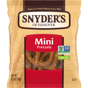 Snyder’s of Hanover, Mini Pretzels, Snack Pack 0.5 Oz
