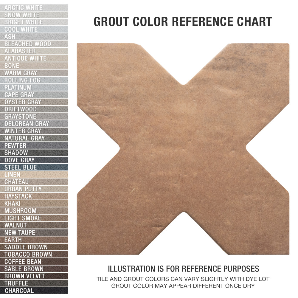 Argile Cross Cotto 7 in. x 7 in. Porcelain Floor and Wall Tile