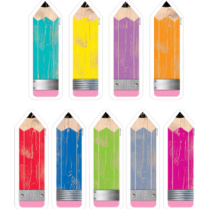 Upcycle Style Pencils 6" Designer Cut-Outs, 108 Per Pack