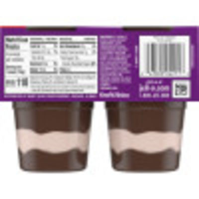 Jell-O Original Chocolate Vanilla Swirls Pudding Snacks, 4 ct Cups