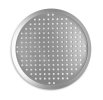 13-inch perforated press-cut pizza pan with Clear Coat anodized finish