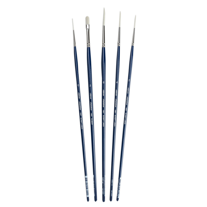 Bristlon Liner Brush Set, 5 Brushes