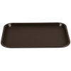 10" x 14" polypropylene fast-food tray in brown