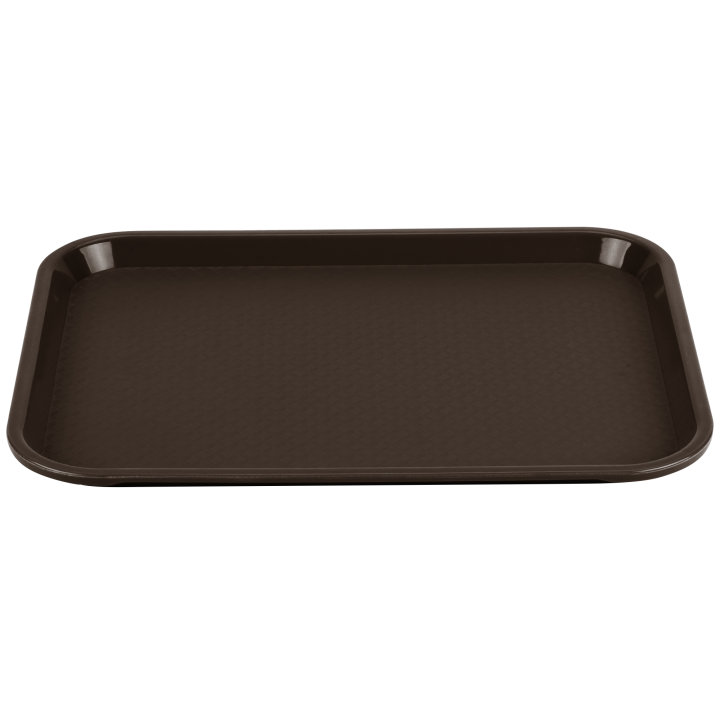 10" x 14" polypropylene fast-food tray in brown