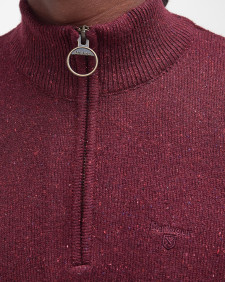 Essential Tisbury Half-Zip Jumper Ruby