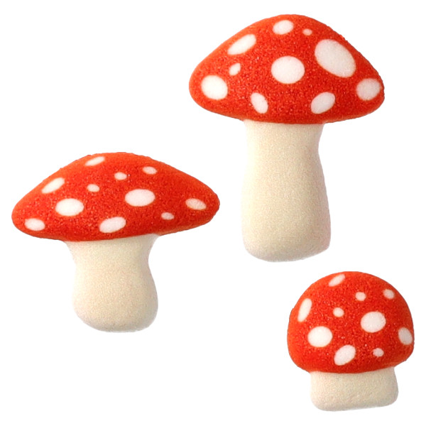 Mushrooms - Red 3 Free Dec-Ons® Decorations
