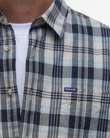 Clifton Madras Relaxed Long-Sleeved Shirt Classic Navy