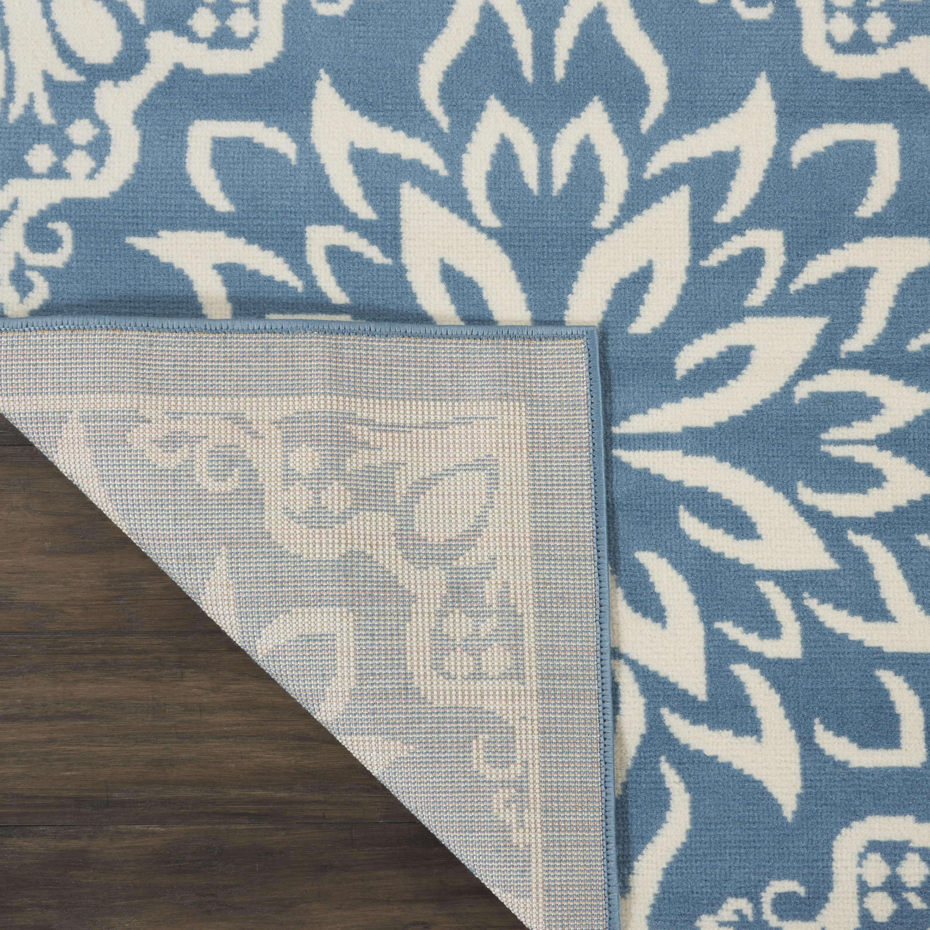 Nourison Jubilant 7'10" x 9'10" Ivory Blue Farmhouse Indoor Rug