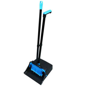 Impact, Blue/Black, 11.5", Dust Pan On Handle w/ Broom
