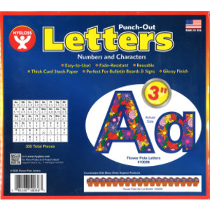 Flower Pots Punch-Out Letters, 350 Pieces