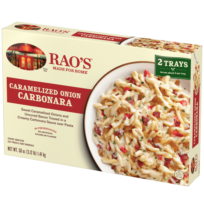 Caramelized Onion Carbonara Frozen Meal, 50 oz - Right angle Image