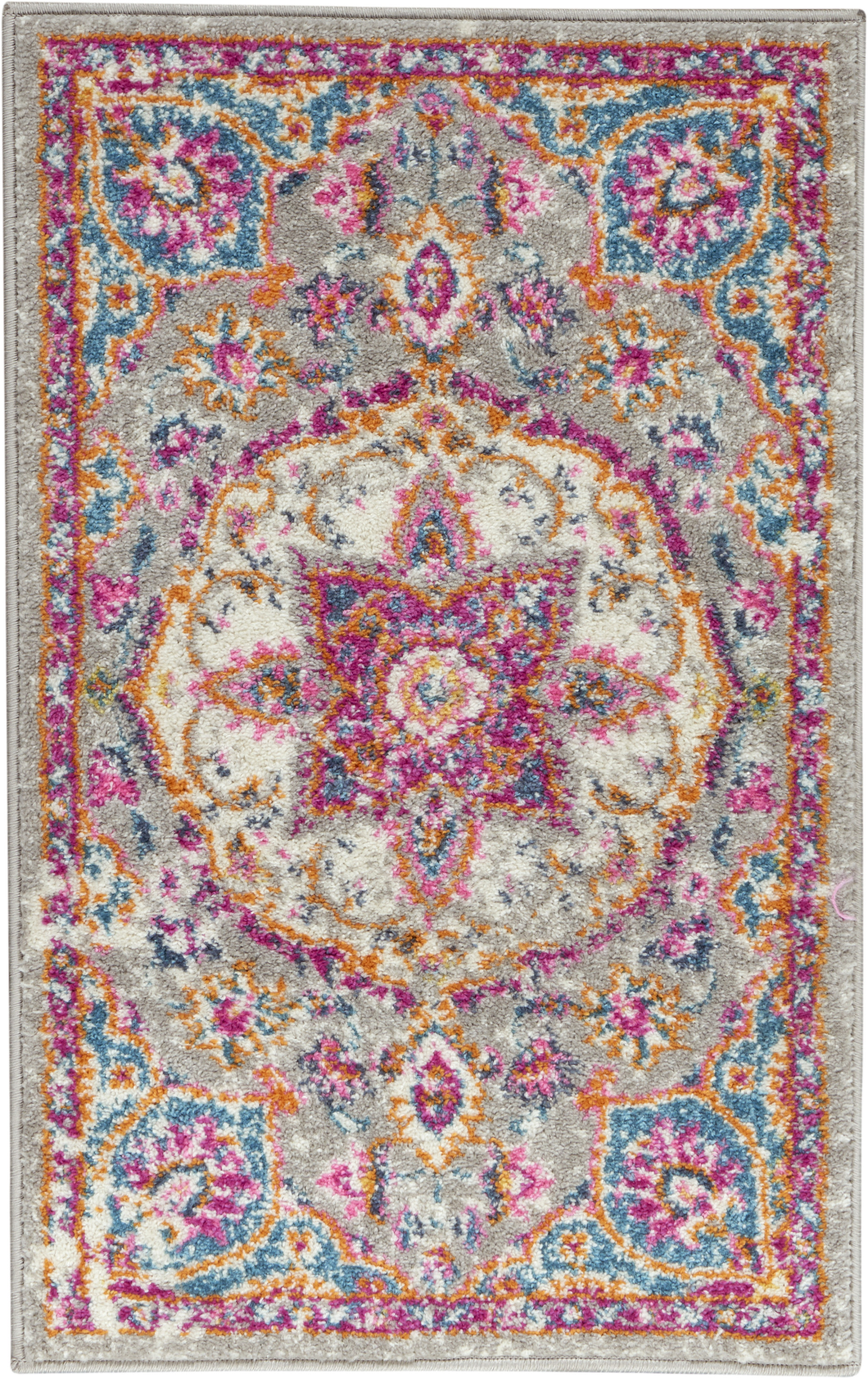 Nourison Passion 1'10" x 2'10" Grey Multicolor Transitional Indoor Rug