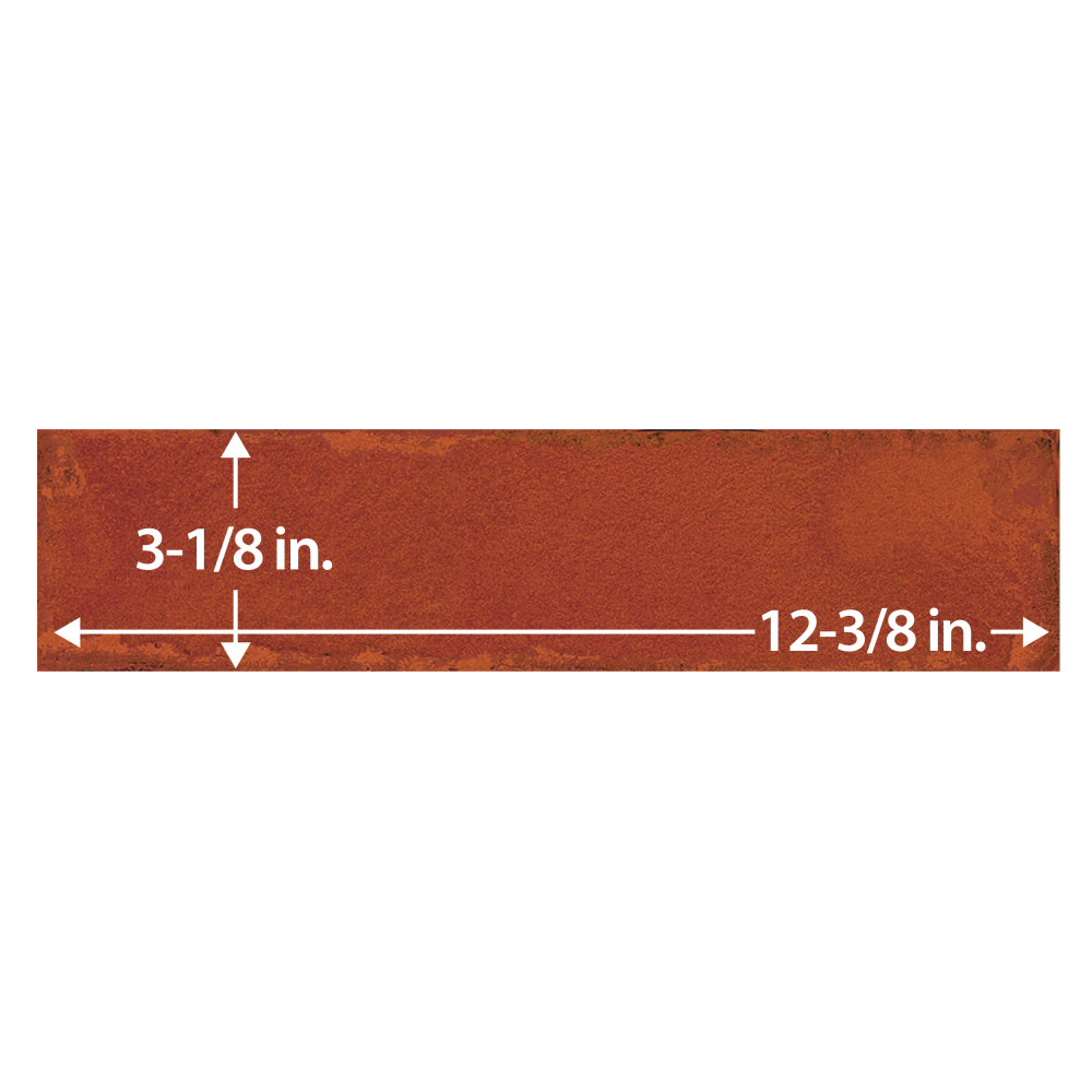 Luca Lava with Antimicrobial Glaze 3-1/8 in. x 12-3/8 in. Ceramic Wall Tile