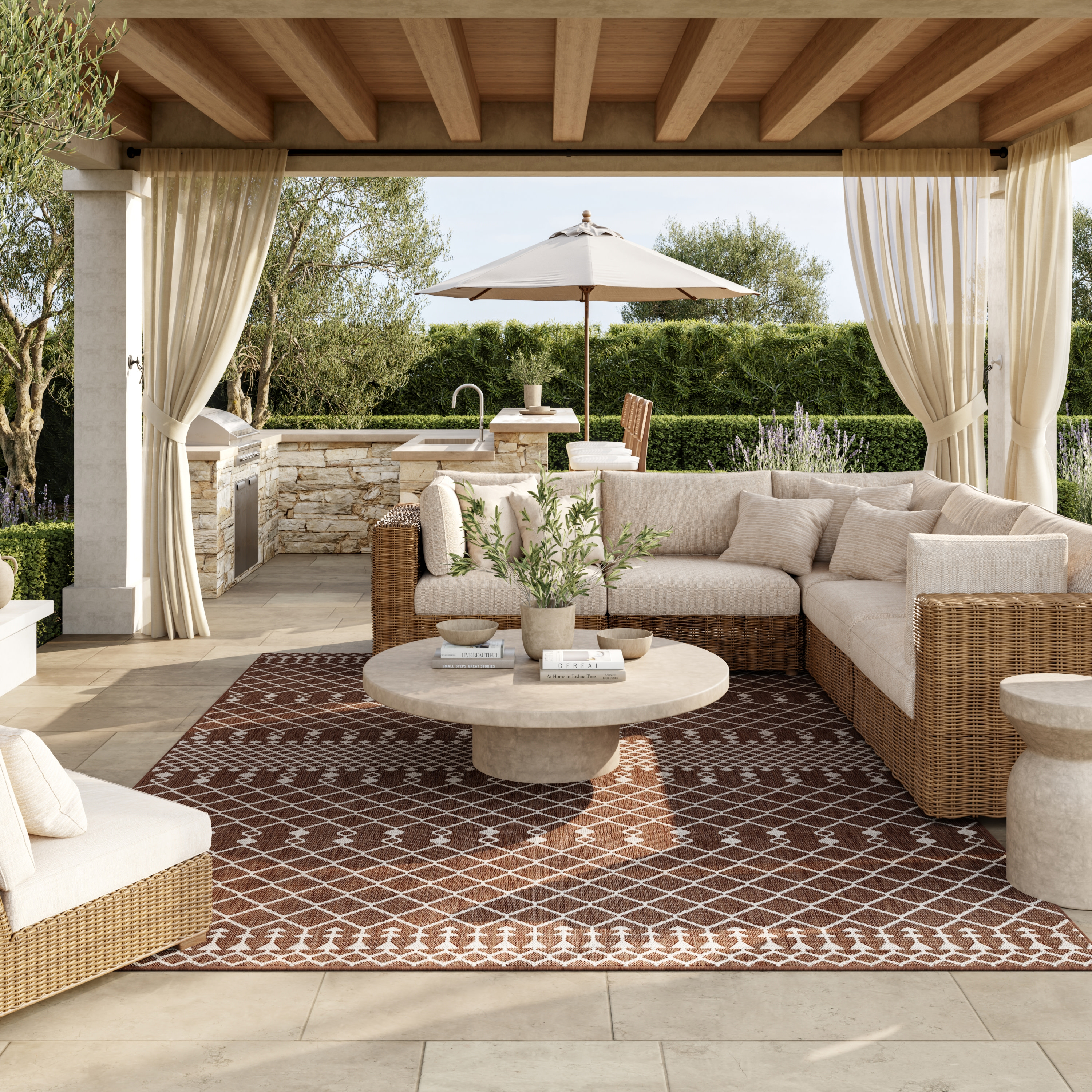 Nourison Positano 8' x 10' Natural Modern Rug