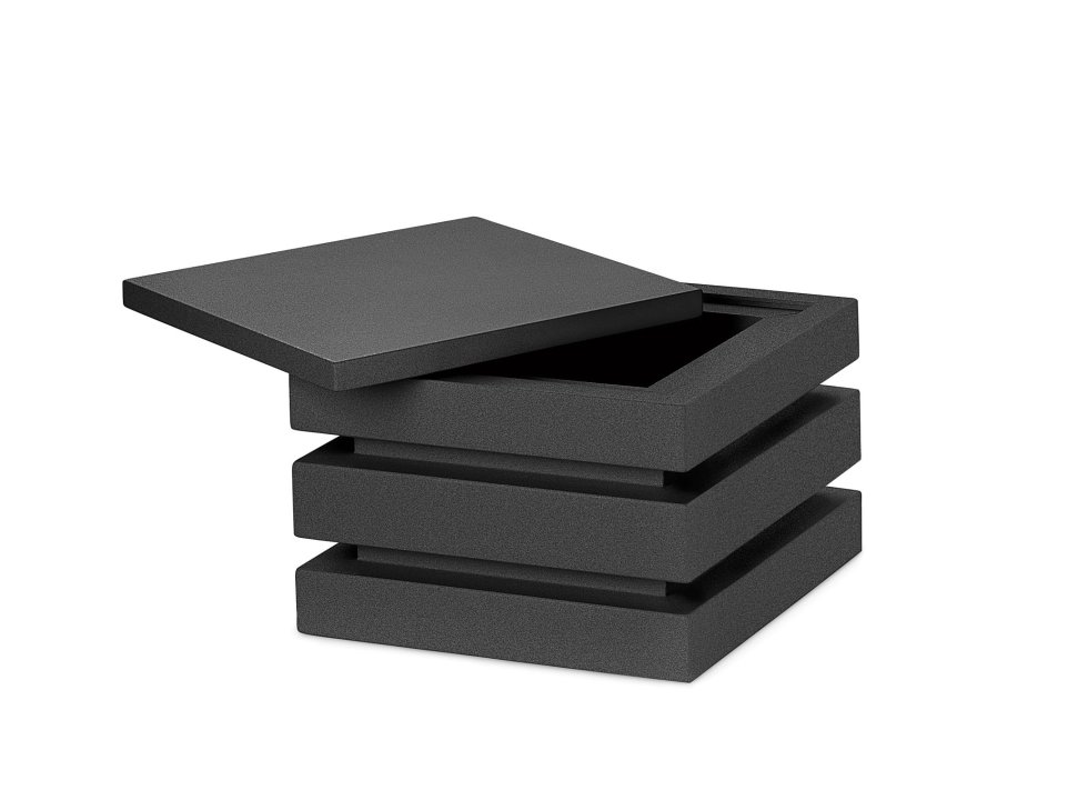 Couvercle en bois noir CUBIC