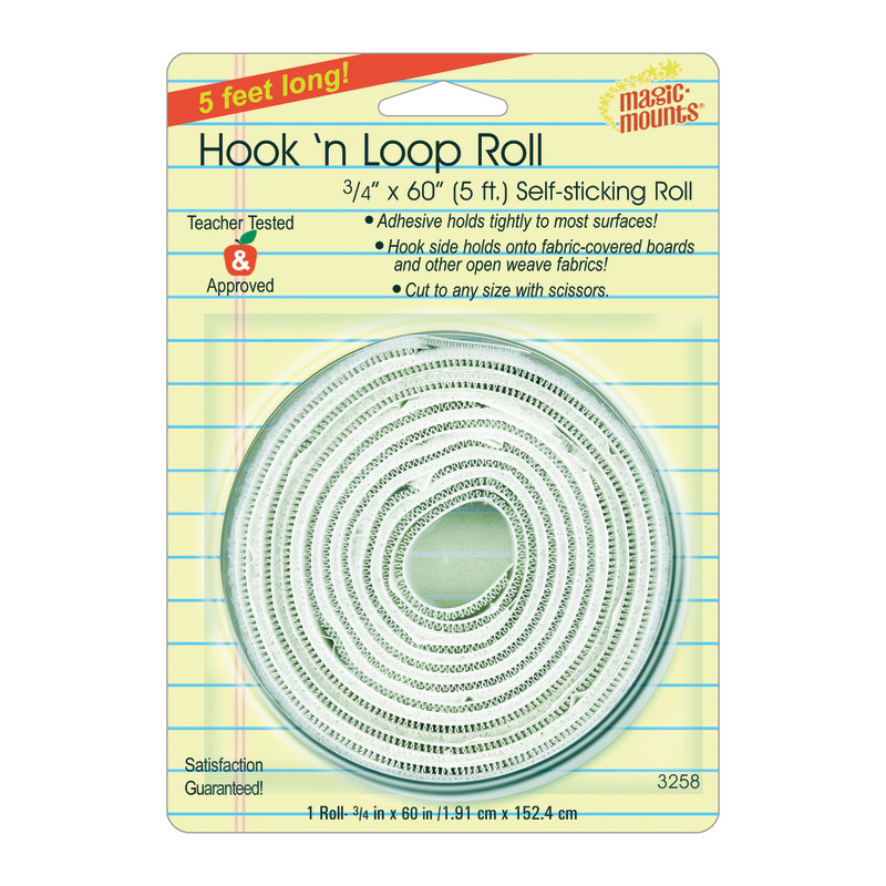 Hook 'n Loop, 3/4" x 60" Roll