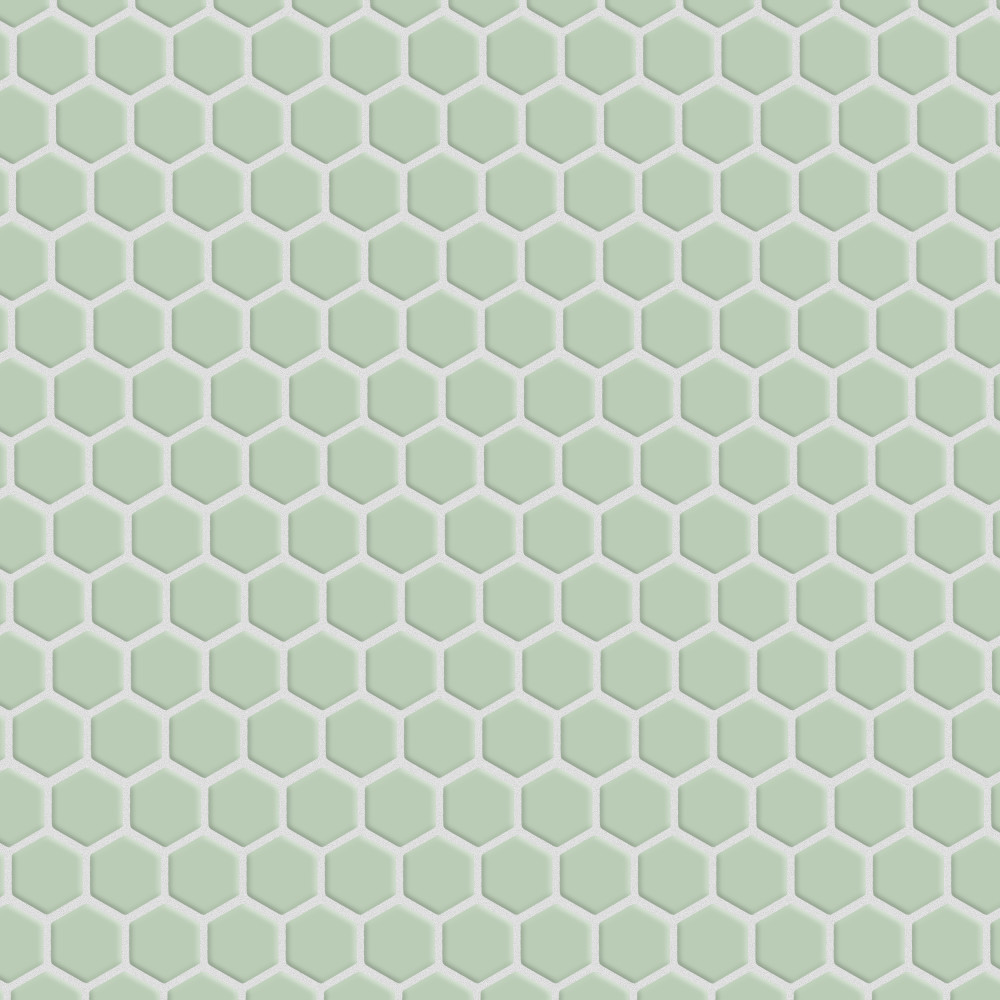 Metro 1″ Hex Glossy Mint 10-1/4 in. x 11-7/8 in. Porcelain Mosaic Tile
