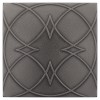 Geometal Gunmetal 6×6 Ornament Decorative Tile Satin