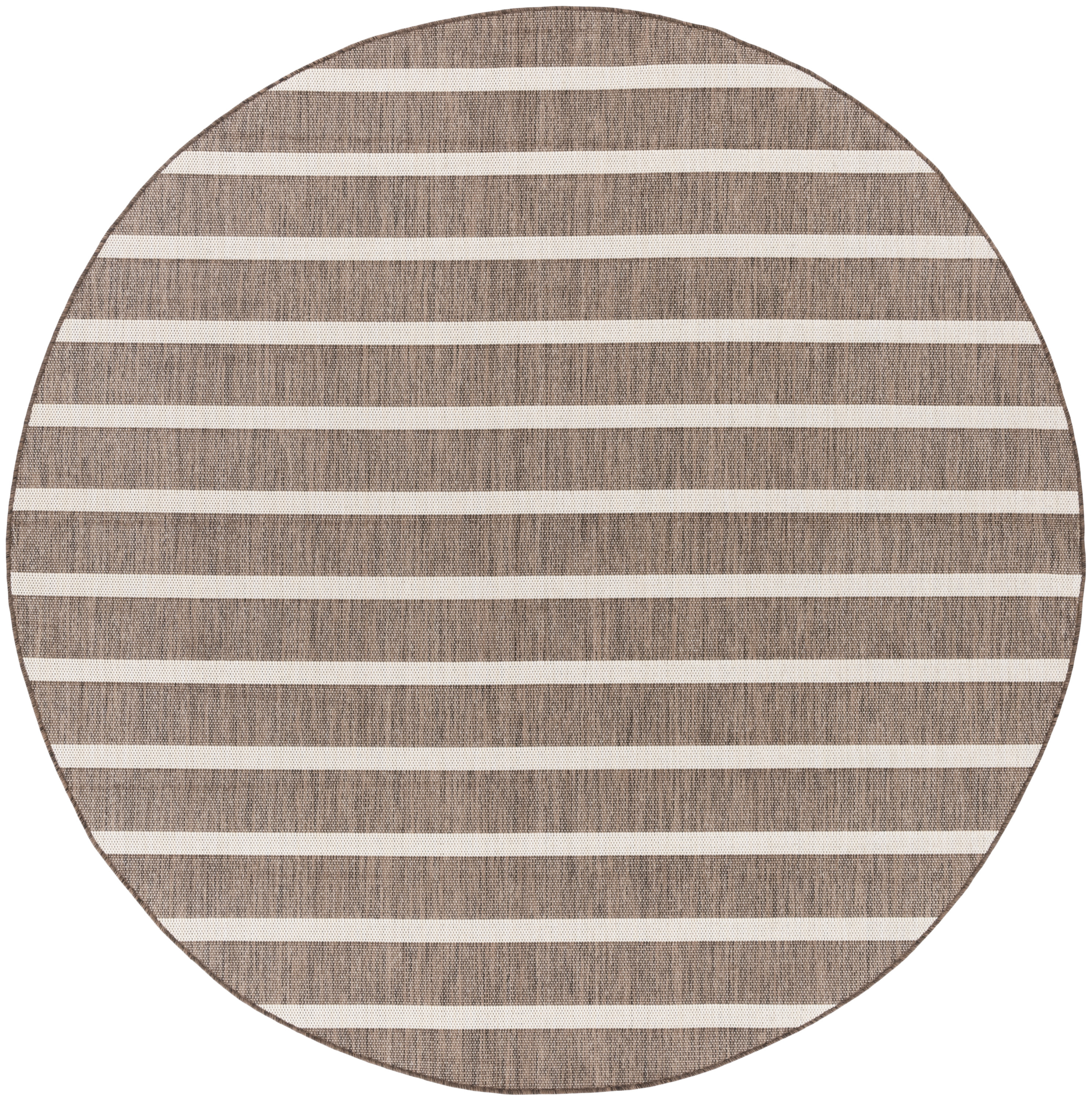 Nourison Positano 8' x Round Natural Ivory Modern Rug
