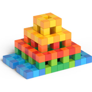 Magicube Magnetic Building Cubes Bulk 8 Colors, 128 Pieces