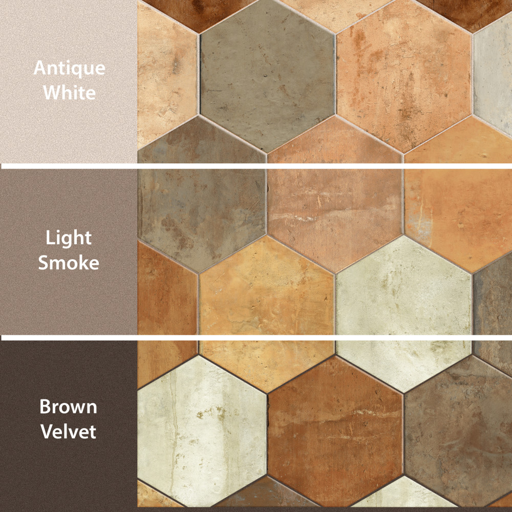 Terre Hex Rosso 9-7/8 in. x 11-3/8 in. Porcelain Floor and Wall Tile