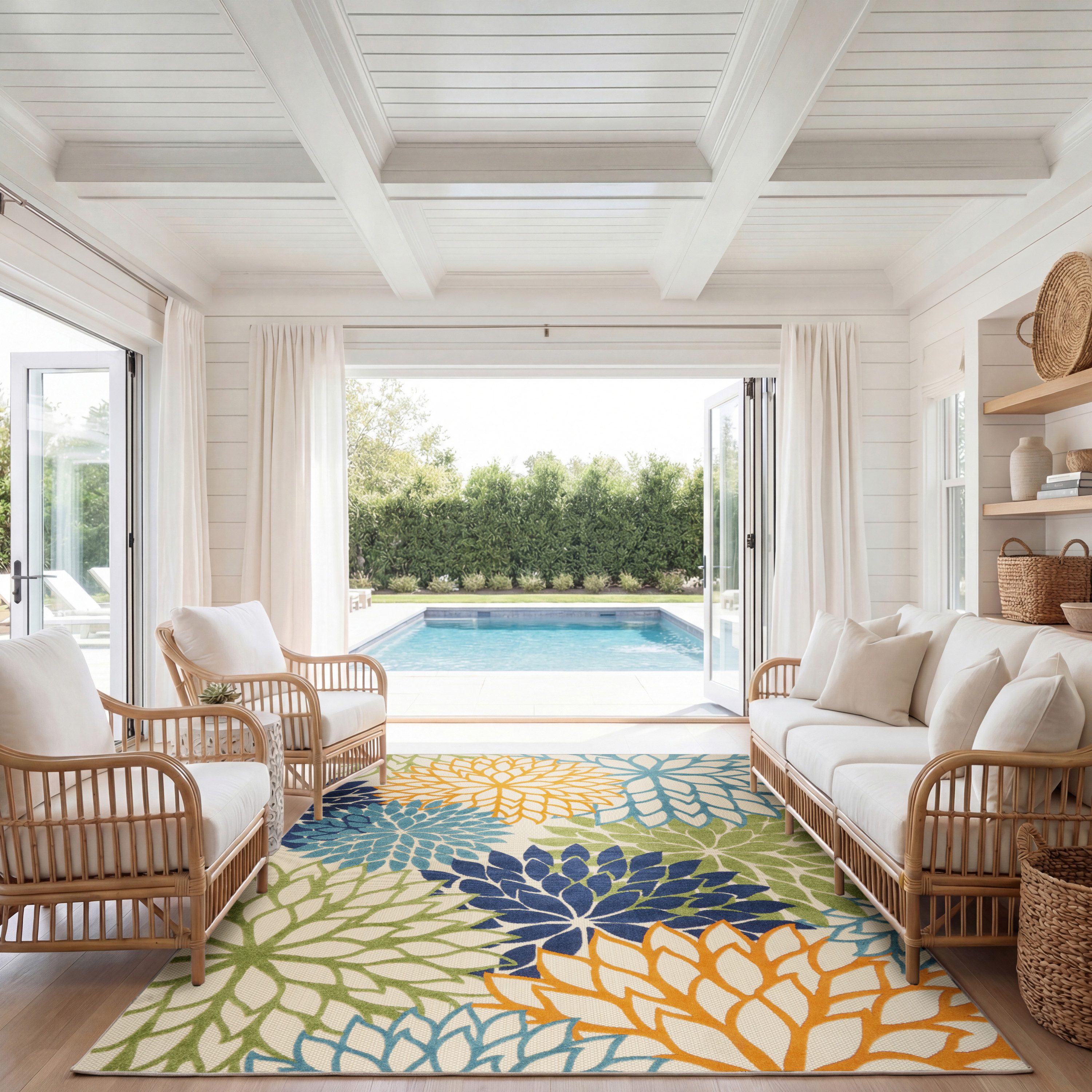 Nourison Aloha 7' x 10' Multicolor Tropical Rug