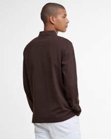 Blaine Tartan Long-Sleeved Polo Shirt Dark Oak