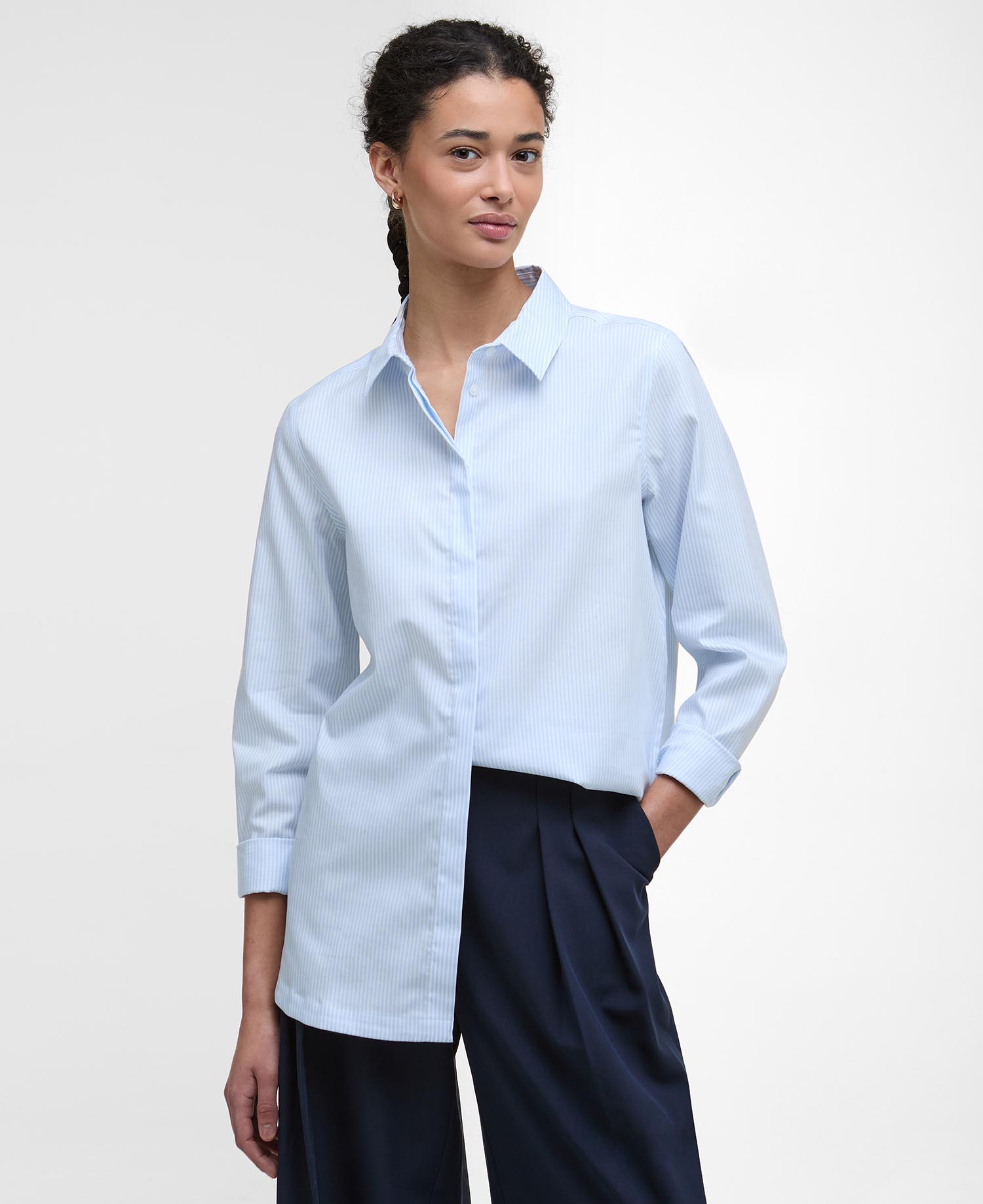 Camicia Claydon con motivo a righe dalla vestibilità comoda image number 0