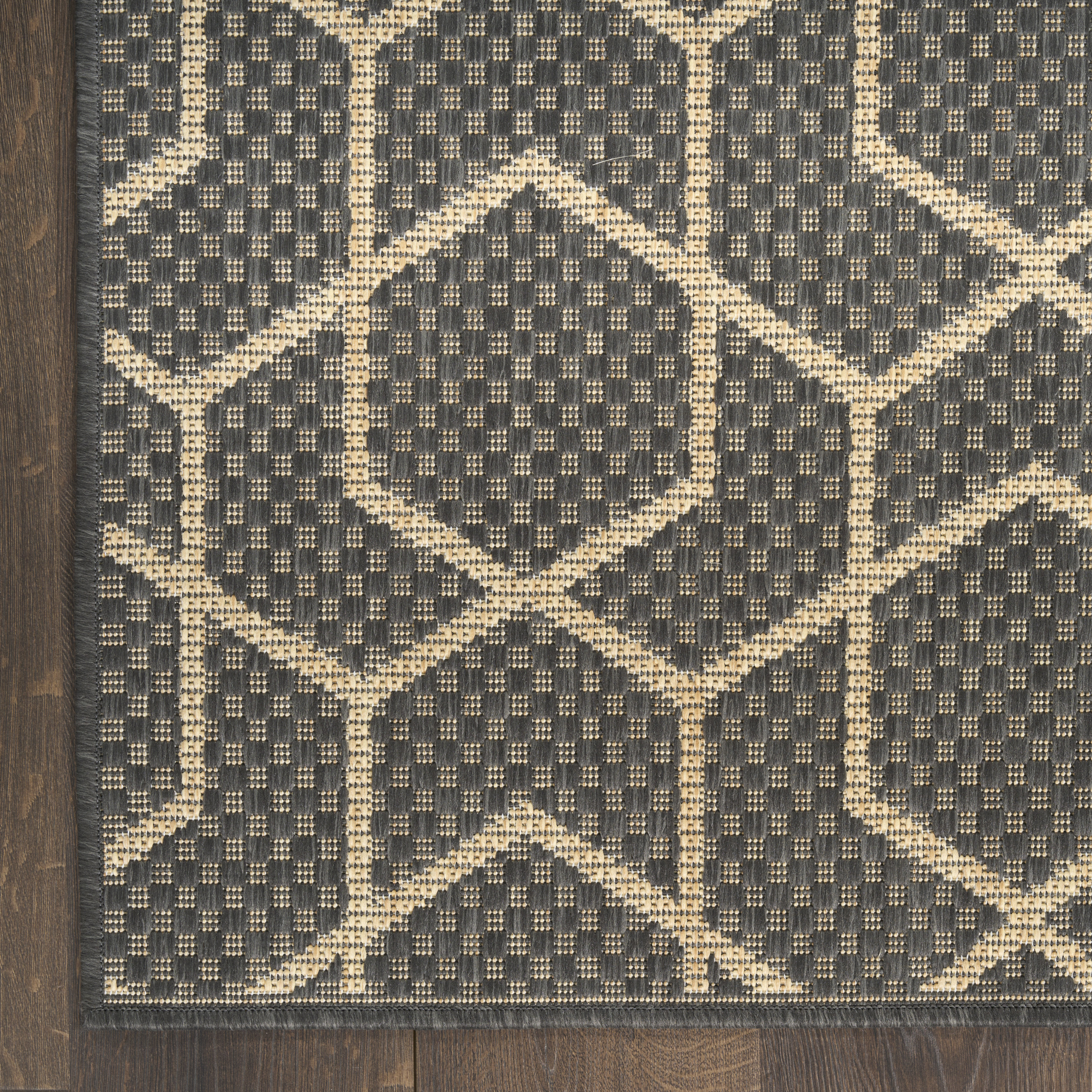 Nourison Horizon Indoor/Outdoor 8' x 10' Charcoal Modern Rug