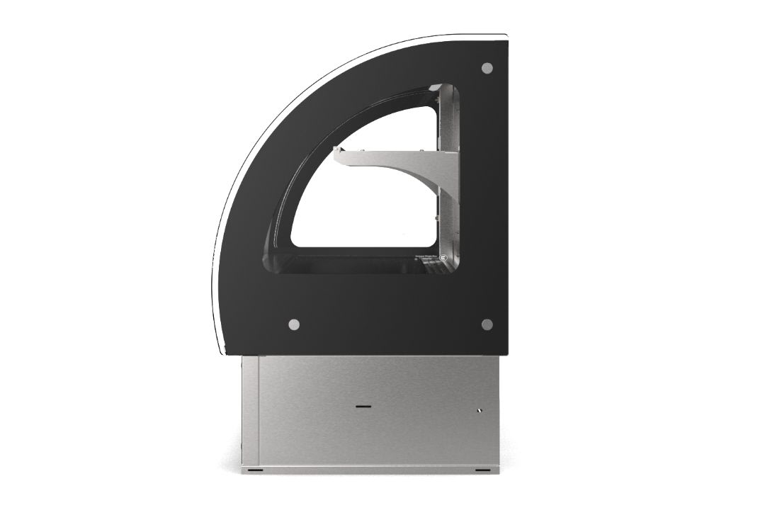48-inch-wide 120-volt curved-glass drop-in Refrigerated display case with rear access